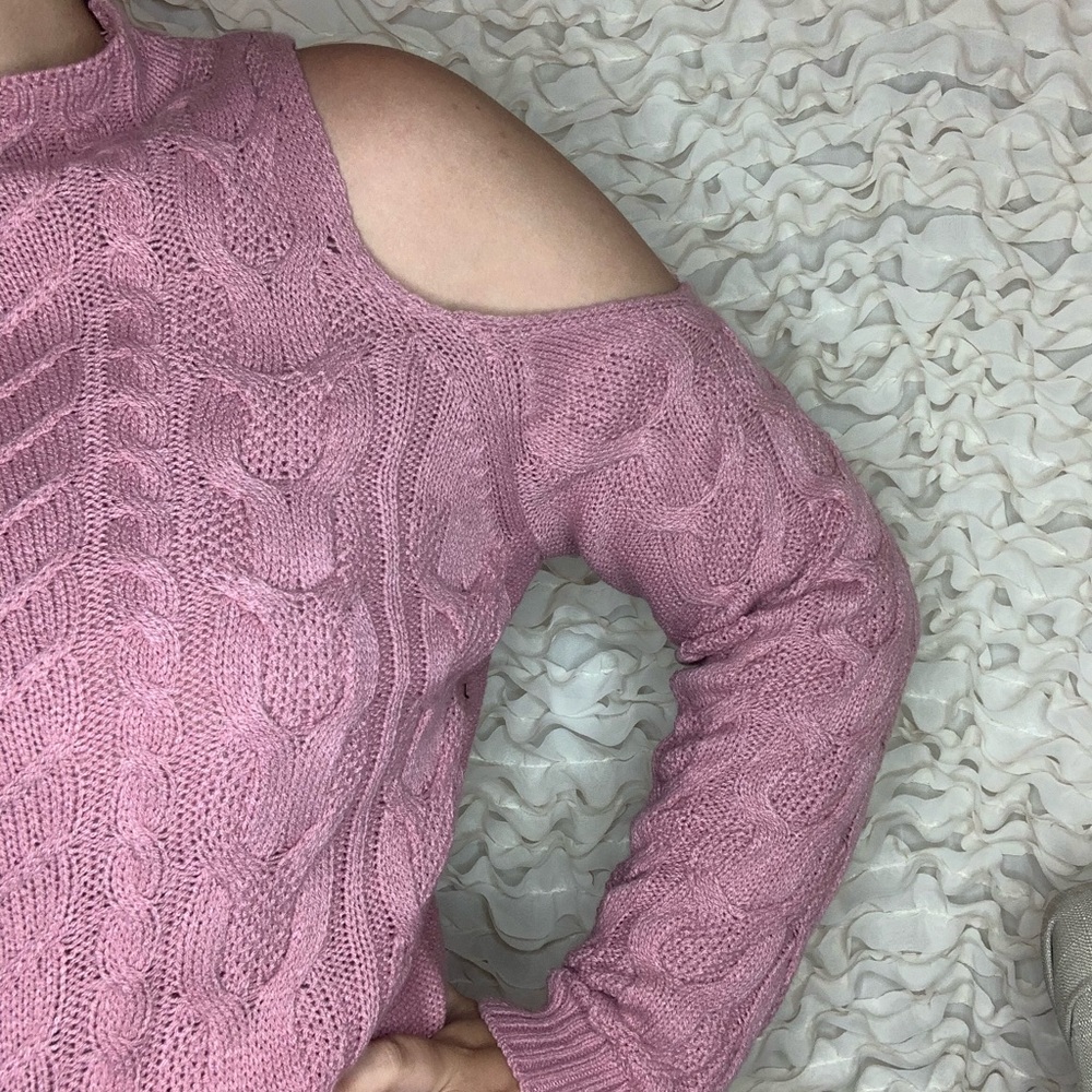 Cold Shoulder Knit Sweater